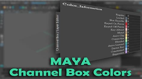 maya chanel white|maya channel box color.